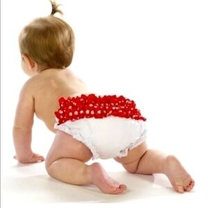 NWT Mud Pie Holiday Christmas Polka Dot Bloomers Diaper Cover